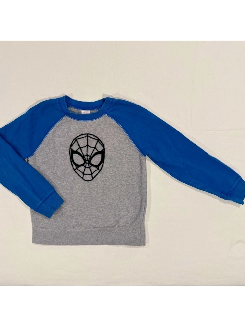 Hanna Andersson Spider-Man Sweatshirt Boys 8 130 cm Marvel Applique Cotton Grey